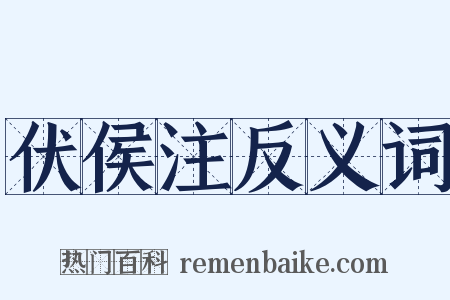 伏侯注反义词是什么意思的图片